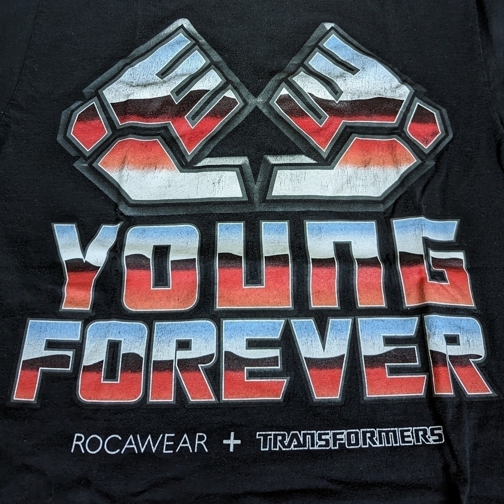 Rocawear X Transformers Men's Crew Neck Short Sleeve T-shirt M Black